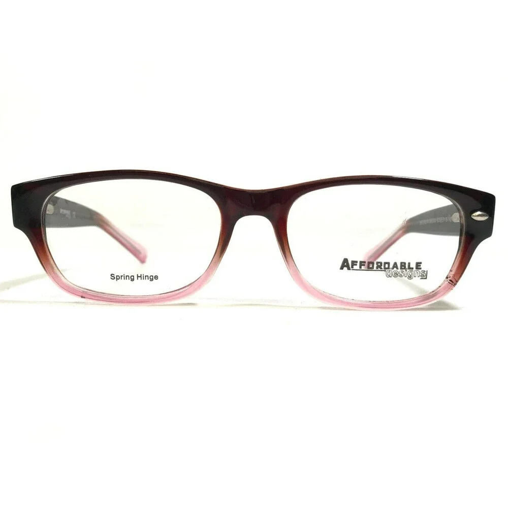 Affordable Designs Eyeglasses Frames BROOKLYN BROWN ROSE Rectangular 51-18-140